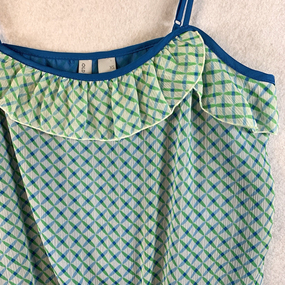 Old Navy Womens Chiffon Ruffle Cami Top Sz XS Flounce Feminine Preppy Peplum Y2K - Picture 4 of 15